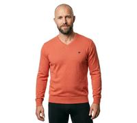 Strickpullover FYNCH-HATTON Gr. XXXL, rot (orient red) Herren Pullover V-Ausschnitt-Pullover mit Logo auf der Brust (51654767-XXXL)