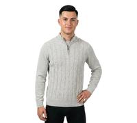 Fynch-Hatton Strickpullover mit gerippten Abschlüssen in Beige, Größe M
