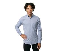 Langarmhemd FYNCH-HATTON, Herren, Gr. 3XL, N-Gr, crystal blau, Jersey, Obermaterial: 100% Baumwolle, unifarben, regular fit taillenbedeckt, Manschette, Hemden, mit Logo Stickerei (56522635-XXXL) cryst