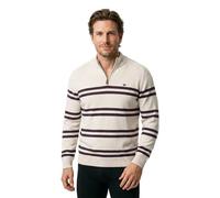 Fynch-Hatton - Zip Troyer, Supersoft, Striped new offwhite - Gr. - L