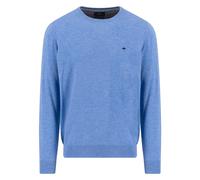 Fynch-Hatton Rundhalspullover Herren Woll-Kaschmir-Mix 90/10 Crystal Blau XXL Casual Fit