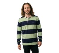 Fynch-Hatton Poloshirt Rugby Polo Stripe Regular Fit Streifenmuster Label-Stitching Navy XL