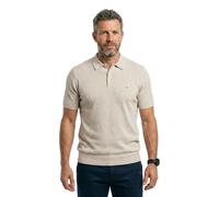 Fynch-Hatton Casual Fit Strickpolo beige, Strukturiert