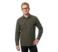 FYNCH-HATTON - Herringbone Linen Overshirt dark khaki - Gr. - M