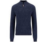 Fynch-Hatton Troyerpullover Casual Fit mit Zopfmuster dunkelblau XXL