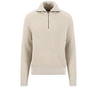 FYNCH-HATTON - Zip Troyer, 2-tone rib*RWS snow white - Gr. - XL