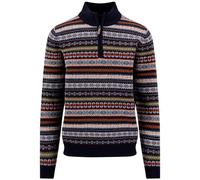 FYNCH-HATTON - Zip Troyer, Jacquard, Lambswool*RWS navy - Gr. - XL
