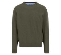 Fynch-Hatton Strickpullover mit gerippten Abschlüssen in Oliv, Größe XL