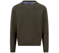 Strickpullover FYNCH-HATTON, Herren, Gr. XL, grün (cypress), Strick, Obermaterial: 100% Baumwolle, bestickt, unifarben, regular fit hüftbedeckend, Rundhals, Flachstrickbündchen, Pullover Strickpullove