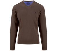 Fynch-Hatton Strickpullover Casual Fit V-Ausschnitt dunkelbraun Größe L