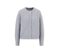 Fynch-Hatton Loose Fit Strickjacke aus Alpaka-Mix mit Woll-Anteil in Hellgrau Melange, Größe L