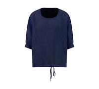 FYNCH-HATTON - BLOUSE RUFFEL BIND LINEN MELANGE galaxy blue - Gr. - 42