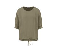 FYNCH-HATTON - BLOUSE RUFFEL BIND LINEN MIX CHAM barley green - Gr. - 42