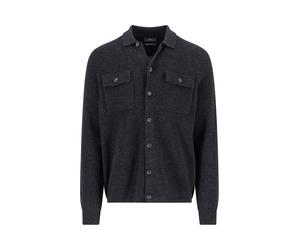 FYNCH-HATTON - Buttoned Cardigan, Merino Cashmere charcoal - Gr. - XL