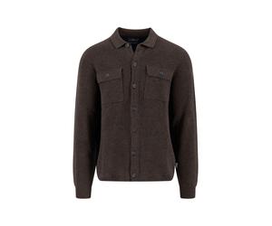 FYNCH-HATTON - Buttoned Cardigan, Merino Cashmere dark chocolate - Gr. - XXL