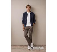 FYNCH-HATTON - Cardigan, Buttoned, ribbed navy - Gr. - XL