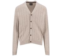 Fynch-Hatton Strickjacke aus Baumwoll-Woll-Mix in Offwhite, Größe 3XL