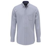 Fynch-Hatton Casual Fit Flanellhemd Crystal Blue, Einfarbig