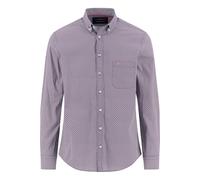 Fynch-Hatton Casual Fit Hemd berry, Bedruckt
