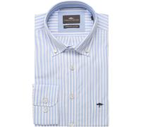 Langarmhemd FYNCH-HATTON, Herren, Gr. XL, N-Gr, light blau, Web, Obermaterial: 100% Baumwolle, gestreift, regular fit hüftbedeckend, Rundhals, 2-Knopf-Manschette, Hemden, mit Burtton-Down-Kragen (5968