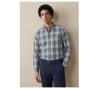 Fynch-Hatton Casual Fit Hemd Kurzarm blau