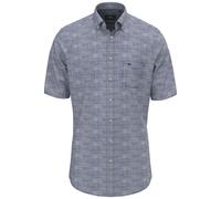 Fynch-Hatton Casual Fit Hemd Kurzarm dunkelblau