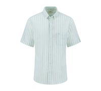 Fynch-Hatton Casual Fit Leinenhemd Minty Green, Gestreift
