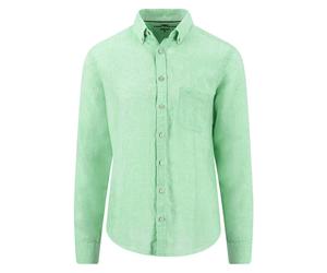 Fynch-Hatton Casual Fit Leinenhemd Turf Green, Faux-uni