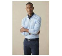 Fynch-Hatton Casual Fit Longsleeve Poloshirt blau, Einfarbig