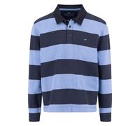 Fynch-Hatton Casual Fit Longsleeve Poloshirt blau, Gestreift