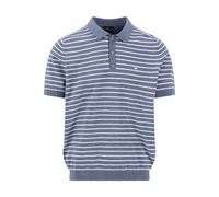 Fynch-Hatton Casual Fit Longsleeve Poloshirt blau, Gestreift