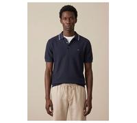 Fynch-Hatton Casual Fit Longsleeve Poloshirt dunkelblau, Strukturiert