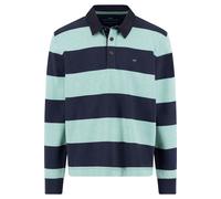 Fynch-Hatton Casual Fit Longsleeve Poloshirt grün, Gestreift
