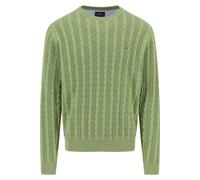 Fynch-Hatton Strickpullover mit Zopfmuster und Label-Stitching in Hellgruen, Größe 3XL