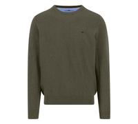 Fynch-Hatton Strickpullover mit gerippten Abschlüssen in Oliv, Größe XL