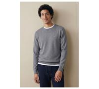 Fynch-Hatton Casual Fit Strickpullover Rundhalsgrau, Einfarbig