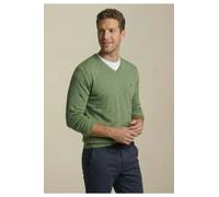 Fynch-Hatton Casual Fit Strickpullover V-Ausschnittavocado, Einfarbig