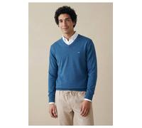 Fynch-Hatton Casual Fit Strickpullover V-AusschnittAzure, Einfarbig
