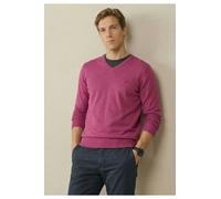 Fynch-Hatton Casual Fit Strickpullover V-Ausschnittviolett, Einfarbig