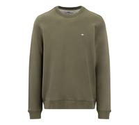 Fynch-Hatton Casual Fit Sweatshirt RundhalsDark Khaki, Einfarbig