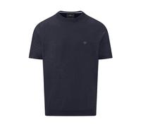 Fynch-Hatton Regular Fit T-Shirt mit Leinen-Anteil in Strick-Optik in Marine, Größe XL