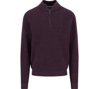 Fynch-Hatton Casual Fit Troyer aubergine, Strukturiert