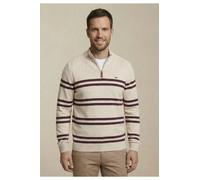 Fynch-Hatton Casual Fit Troyer ecru, Gestreift