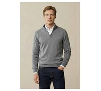Fynch-Hatton Halbzippullover Sfpk215 aus reiner Baumwolle 3XL Steel