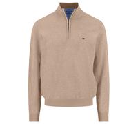 Fynch-Hatton Casual Fit Troyer taupe, Einfarbig