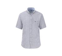 FYNCH-HATTON Kurzarm Hemd aus Leinen mit Streifen und Brusttasche Navy/XXL