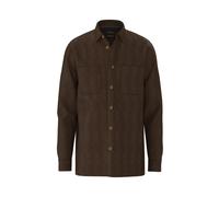 Fynch-Hatton Overshirt Herren Regular Fit Langarm Cord braun, M