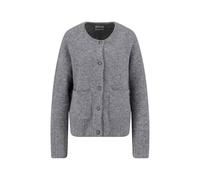 FYNCH-HATTON Damen Strickjacke - Wollmix mit Alpaka, Rundhalsausschnitt, Knopfleiste Alloy Grey/M