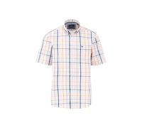 FYNCH-HATTON Fein Kariertes Halbarm-Hemd mit Logodetail Sunny orange/L