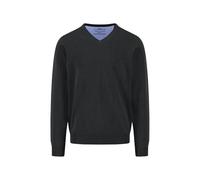 Fynch-Hatton Pullover Herren Regular Fit V-Ausschnitt Baumwolle Schwarz M